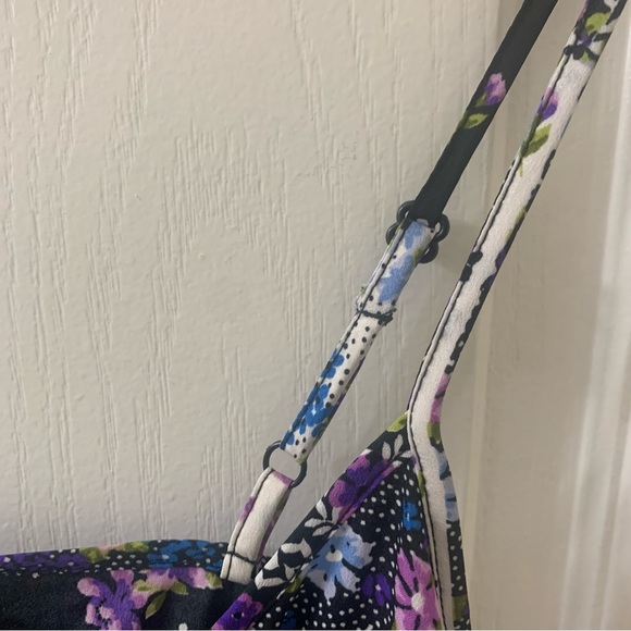 NEW Boohoo Sleeveless Mixed Floral Jumpsuit Patchwork Wide Leg Cropped - Picture 7 of 16